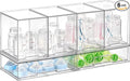 Vtopmart 6 Pack Clear Baby Bottle Organizer Set, Stackable Storage Drawers Ideal for Kichen Countertop, Vanity, Bathroom, Cabinet, Pantry Organization