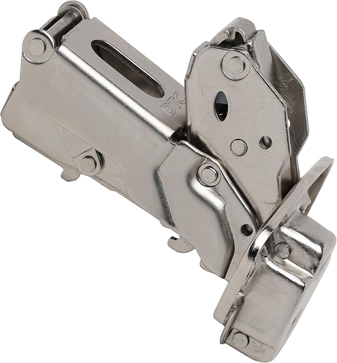 DTC Wide Angle Corner Lazy Susan Pantry Self Closing 155 Degree Kitchen Cabinet Door Hinge C80A605, Nickel Plated Finish (Base Mounting Plate Sold Separately)