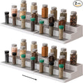 SIMPLEMADE 3-Tier Spice Rack Organizer - Versatile Storage Shelf for Kitchen, Bathroom, Bedroom & Office, Set of 2, Expandable White
