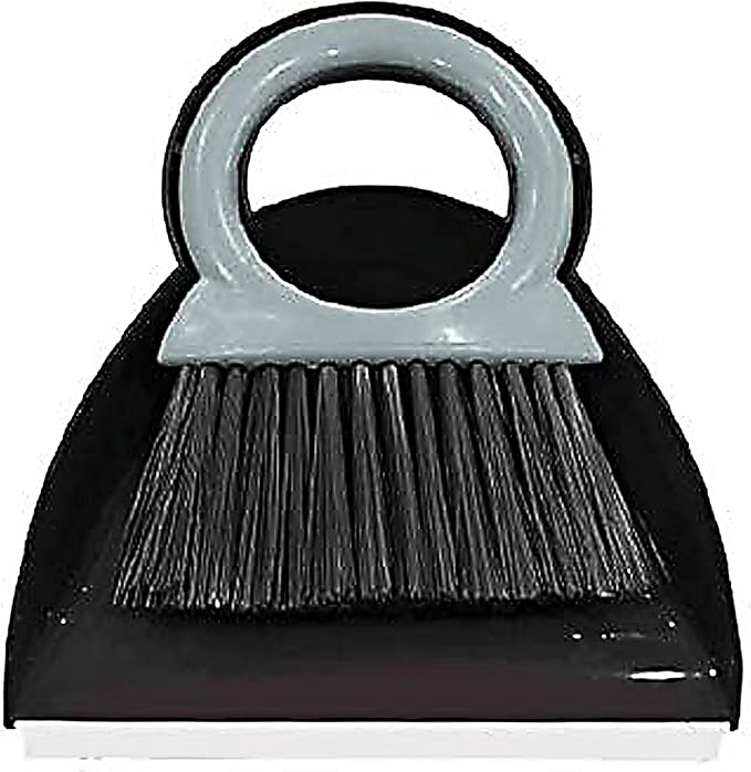 The Kosher Cook Mini Table Dustpan and Brush, Clean Crumbs and Dirt of Tablecloths, Desks and Dining Room Tables, Comfortable Handle, Strong Bristles, Shabbos Table Accessories