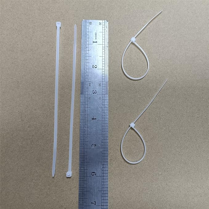 1000 pcs 6 inch Cable Zip Ties Heavy Duty, Premium Plastic Wire Ties with 18 LBS Tensile Strength, UV Resistant Cable Ties, Self-Locking White Nylon Tie Straps