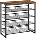HOOBRO Shoe Rack, 5 Tier Shoe Organizer for Front Door Entrance, Shoe Shelf with Adjustable Tilt Angle, Holds 16-20 Pairs, for Entryway, Garage, Closet, Rustic Brown and Black BF08XJ01
