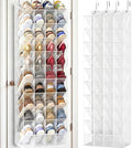 30-40 Pairs Over the Door Shoe Organizer, Clear Large Pockets Hanging Shoe Rack, Space-Saving Closet Door Organizer Fits Boots,Sneakers or Larger Shoes,Shoe Storage for Bedroom,Small Closet,Entryway