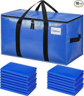 BAGAIL Heavy Duty Moving Bags with Strong Handle, Extra Large Moving Boxes, Storage Tote for Clothes, College Moving Supplies(Blue, 16 Pack)