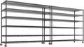 REIBII 6-Tier Wire Shelving Units with Wheels — 60" W Extra-Wide Heavy Duty Metal Shelving, 3,598 lbs Capacity, Adjustable Storage Racks for Garage, Pantry, Basement & Commercial Use, 2 Pack