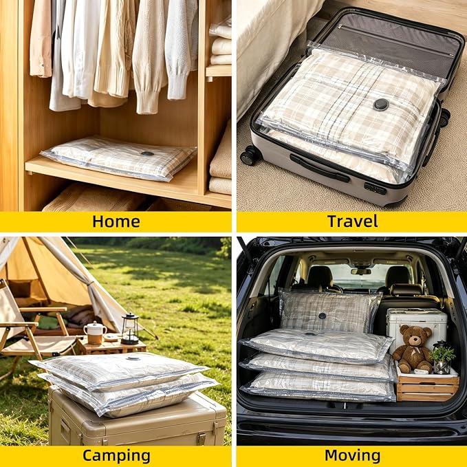 Rechargeable Air Pump Storage Bags 20Pack Travel Compression Bags