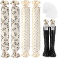 Maiteenly 2 Pairs Boot Shaper Stands with 8 Labels Cotton Tall Boot Inserts for Closet Organization