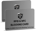 SaiTech IT 2 Pack RFID Blocking Card for Credit Debit ID Card, Grey | Slim Anti-Theft Contactless NFC RFID Blocker Protector, Easily Fit into Wallet and Purse, for Men & Women