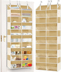 Ofiray-home Over the Door Organizer 5 Tiers,Extra Large Behind Door Storage of 10 Compartments,80 lbs Weight Capacity Over the Door Storage, Door Hanging Organizer for Closet, Diaper Organizer, Camel