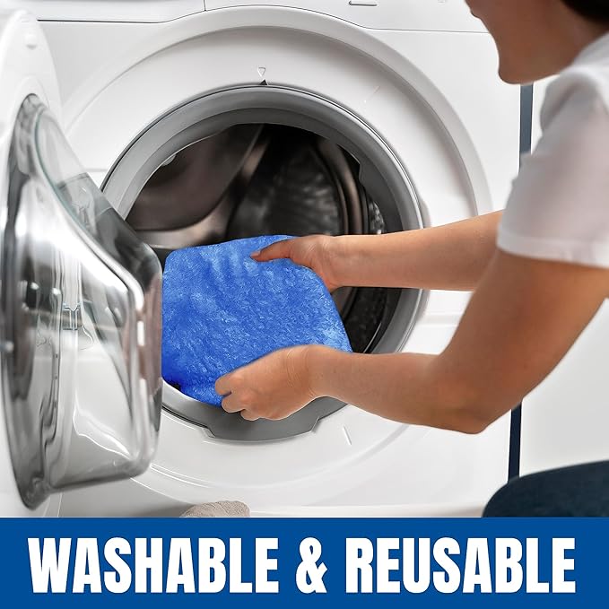Towelogy® Super Absorbent Microfibre Cloth | Absorbs Over 10 Times its Weight in Water | Sponge-Like Absorbency | Multipurpose Scratch-Free Cleaning Cloth for Household Use (Blue)