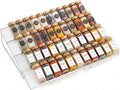 LETGO 8 Pack Adjustable Spice Rack for Drawer- Expandable From 11" to 22" Expandable Spice Drawer Organizer 4 Tiers Acrylic Seasoning Organizer Rack,Clear Spice Rack Tray for Spices,Condiment (8)