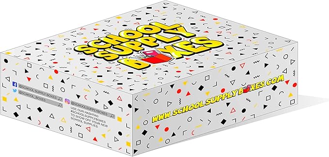School Supply Boxes Elementary School Writing Bundle | Case (2 Boxes) - 51 Pieces per Box Back to School Essentials | Includes Composition Books, Loose Leaf Paper, Index Cards, 12 ct. Pens & More