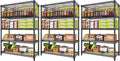 5 Tier Wire Metal Shelving: Adjustable Pantry Storage Shelves, NSF Bakers Rack Heavy Duty Garage Shelving Unit, Utility Shelf Organizer for Closet, Kitchen, 72" H x 36" W x 14" D, 3 PCS