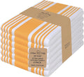 Urban Villa Kitchen Towels 100% Cotton Dish Towels for Kitchen(Set of 6)20”x30” Dish Cloths Highly Absorbent Kitchen Linen Set with Hanging Loop Perfect for Drying Dishes Cleaning Towels-Yellow White