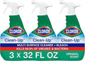 Clorox Clean-Up Multi-Surface Cleaner with Bleach, Original, Spray Bottle, Cleans Dirt and Grime Off Most Surfaces and Countertops, Kills 99.9 Percent of Viruses and Bacteria, 32 fl. oz., Pack of 3