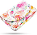 Business Card Holder，PU Leather Business Card Case Color Printing Pattern Card Holder Wallet，Pockets Magnetic Credit Card Holders for Men and Women，Watercolor Flowers