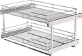 JOWBOOW (26" W x 22" D 2-Tier Cabinet Roll Out Shelves | Extra Wide Slide Out Drawers for Kitchen Cabinets, Heavy Duty Pull Out Cabinet Organizer 22 Inch Deep