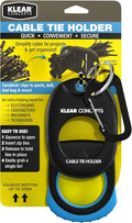 Zip Tie Holder with Carabiner Clip, Holds Up to 65 Zip Ties | Spring Loaded Design Clips onto Any Tool Belt or Ladder for One Handed Access, Built For Mechanics, DIYers & Electricians