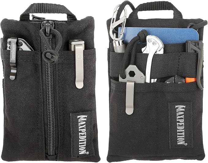 MAXPEDITION Platy Pocket Organizer, Durable EDC Tool Pouch for Men, Neck Wallet with Paracord Lanyard, Holds Flashlight, Multitool, Pen, Notebook