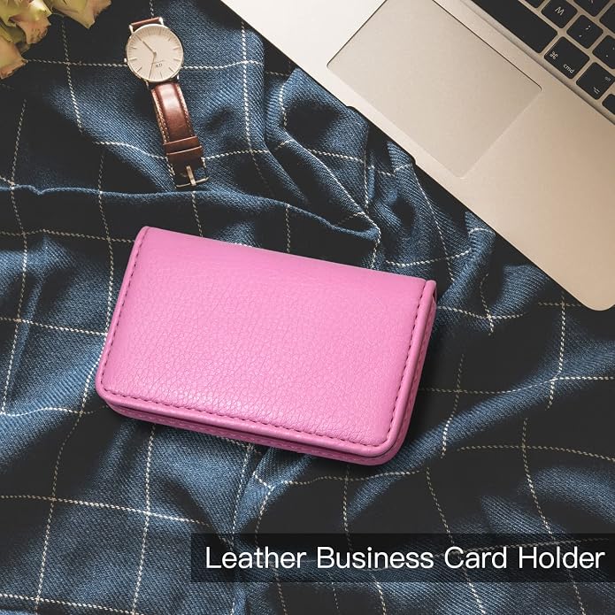 Padike Business Name Card Holder Luxury PU Leather,Business Name Card Holder Wallet Credit card ID Case/Holder For Men & Women - Keep Your Business Cards Clean