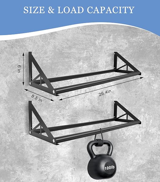 2 Tier Wall Mount Filament Storage Rack Holds 20 Rolls 1KG 3D Printer Spool | Holds 18+ Spools, 50LBS Load/Shelf, 22mm Heavy Pipe, Fits Small Print Farms, Assembles in 15 Mins, Versatile Storage Use