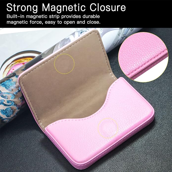 Padike Business Name Card Holder Luxury PU Leather,Business Name Card Holder Wallet Credit card ID Case/Holder For Men & Women - Keep Your Business Cards Clean