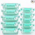 C CREST [10-Pack] Glass Food Storage Containers with Lids, Airtight, BPA Free, Meal Prep Containers for Kitchen, Home Use
