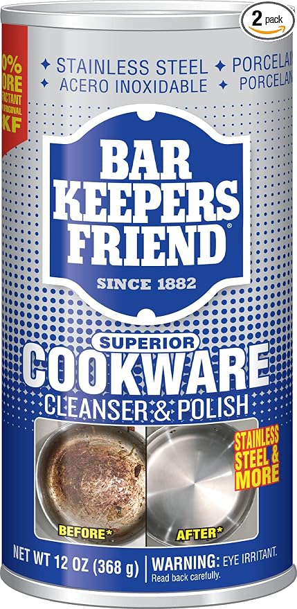 Bar Keeper's Friend COOKWARE CLEANER/POLISH 12 oz Can (2-pack)
