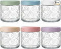 6 pack 16 oz Overnight Oats Containers with Lids, Glass Food Storage Container, Airtight Salad Jars, Mason Jars for Overnight Oats, Yogurt, Oatmeal, Salad, Coffee, Spices