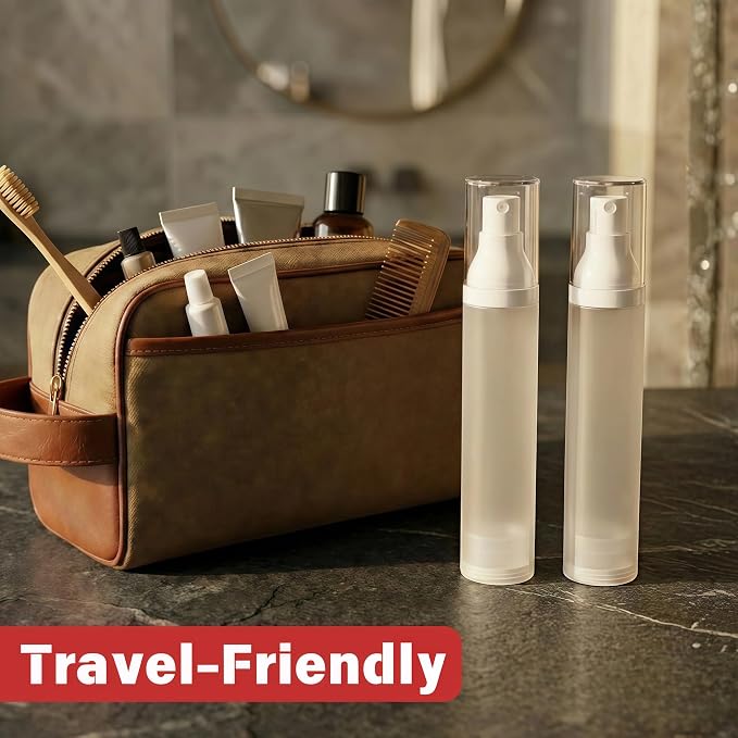 360° Angle Work - Small Spray Bottle | 1.7oz/50ml - Mini Spray Bottle - TSA Approved Travel Bottle | Portable Refillable Leak Proof | For Perfume Toner Hair spray Facial Moisturizing | 1.7oz/50ml-PK 2