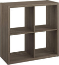 ClosetMaid 4-Cube Decorative Open Back Storage Organizer, Graphite Gray