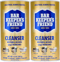 Bar Keepers Friend Powder Cleanser, 12 oz x 2, Multipurpose Cleaner, Degreaser & Remover for Burnt Stainless Steel Pots and Pans, Rust Stains, Hard Water Deposits & Soap Scum