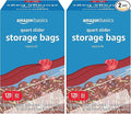 Amazon Basics Slider Quart Food Storage Bags, BPA Free, 120 Count (Previously Solimo) (Pack of 2)