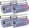 4Pack Tumbler Lid Organizer, Kitchen Space-Saving Cup Holder, Organizers for Under Cabinet Storage, No Glue or Drilling Required (Black)