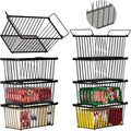 Enhanced Leak-Proof Bottom - Freezer Organizer Bins ，8 Pack Stackable Deep Freezer Organizer Bins for 7 Cu.FT Small Chest Freezer，organization and storage，pantry organizers (Black 8 Pack)