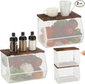 Teenyyou 2 Pcs Stackable Mesh Fruit Basket with Lid Wall Produce Vegetable Storage Basket Onion Potato Hanging Metal Wire Container for Kitchen Counter Pantry(Non-removable,White,8.3" w & 13.8" l)