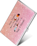 MaxGear Stainless Steel Business Card Holder, Slim Card Case, Pink | Soft Interior Lining, Buckle Closure, Fits Standard Business Cards and Credit Cards