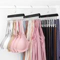 TOPIA HANGER 2 Pack Bra Hanger for Closet, Premium Wooden Tank Top Hangers | 40 Foldable Hooks, 360°Rotating Hooks, Easy to Install, Durable Solid Wood, Space Saving Storage for Tank Tops, Bras, Belts