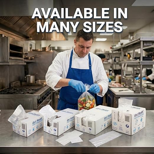 Inteplast 1 Pt Food & Utility Poly Bag 2 Pack (2 Sets of 1000 pcs) - 8" x 4" x 2", Clear, 2000 Ct