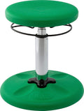 KORE DESIGN Adjustable Wobble Stool Chair, Girls + Boys Kid Desk Stools, Ergonomic Small Office Chairs, Flexible Seating for Active Kids, ADD/ADHD, Classroom, Home, Age 6-11, Standard (14-19in), Green