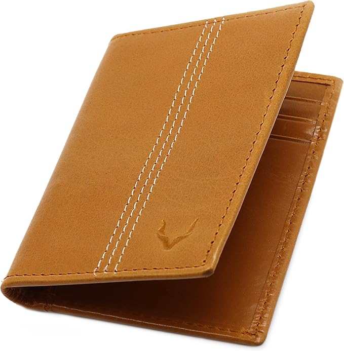 Minifold Men's Slim Leather Wallet with RFID Blocking Contactless Handmade, Minimalist and Slim, in Gift Box for Men