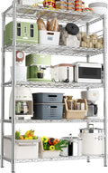 ROOMTEC 5-Tier Wire Shelving Unit,36" W*14" D*72" H, Max Load 1750LBS | Adjustable Storage Shelves, Small Garage Shelving, Metal Shelf Rack for Kitchen, Laundry, Pantry, Warehouse, Basement