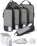 BAGSMART 6 Set /4 Set/2 Set Compression Packing Cubes for Travel, Lightweight Luggage Organizer Bags, Durable Space Saver Bags Travel Essentials