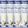 10 inch Mega Lint Roller Refills for Evercare Layers Smart Design Large Lint Rollers, 50% Stickier Refills Pack of 4, 60 Sheets per Refill, Total 240 Extra Sticky Sheets