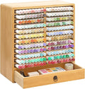 Marker Organizer For 216 Markers, Bamboo Storage Rack With Drawer | 24 Compartments And Pull-Out Drawer For Alcohol Markers, Pens, Art Supplies, Desks, And Craft Rooms
