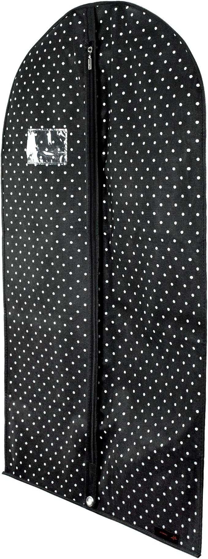 HANGERWORLD 40inch Garment Bag for Suits and Dresses Bags for Closet Storage Breathable Clothes Cover Dust Protector (1 Pack, Black Polka)