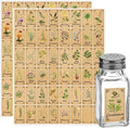 96 Pcs Herb and Spice Jar Labels, Vintage Apothecary Label, Plant Stickers for Herb Spice Cabinet Organization, 1.4 x 2.4 Inch
