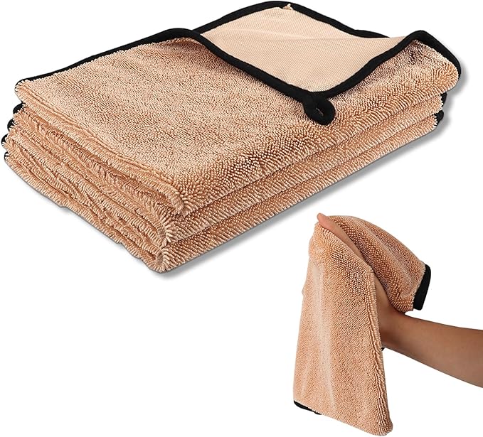 Longzhuo 3 Pack Microfiber Bath Towels, 15.7 x 15.7 Inches Microfiber Cleaning Cloth Towel Super Absorbent Microfiber Bath Towels, Streak Free Glass Window Car Mirror Bathroom, Perfect for Daily Use