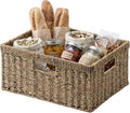 StorageWorks Large Wicker Baskets for Organizing, Seagrass Storage Basket with Built-in Handles for Pantry, Entryway, Living Room, 1 Pack