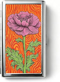 Vintage Art Deco Versatile Card & Cash/Cigarette Holder Case, Slim Metal Wallet for Women Men Credit ID Business Cards (#J)